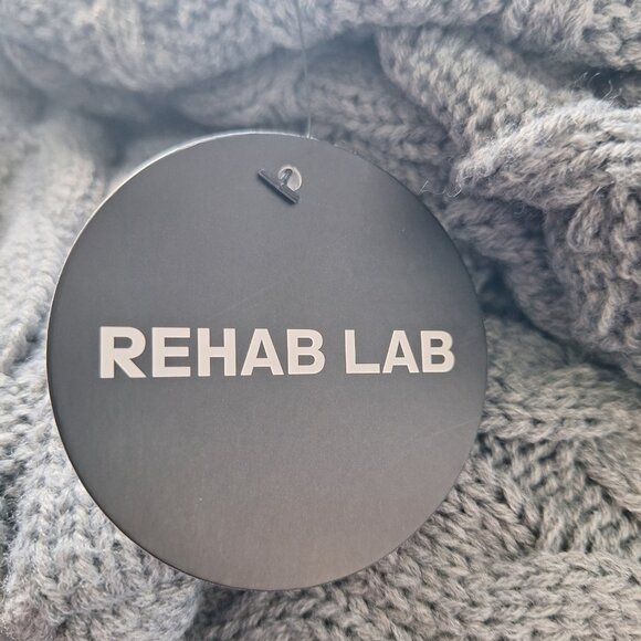 NWT Rehab Lab gray cable knit maxi sweater size large - Picture 5 of 6